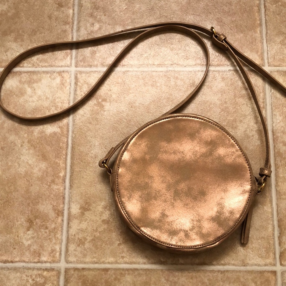 Bronze Metallic Canteen Style Crossybody